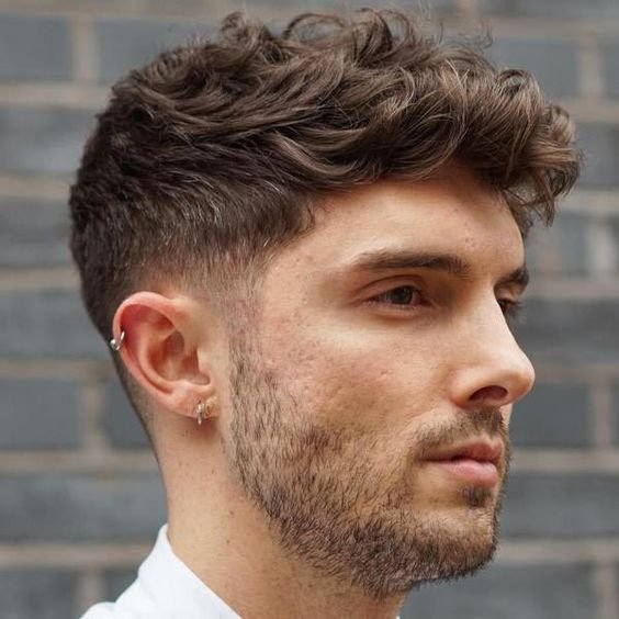 Low Taper Fade Curly Hair Blonde