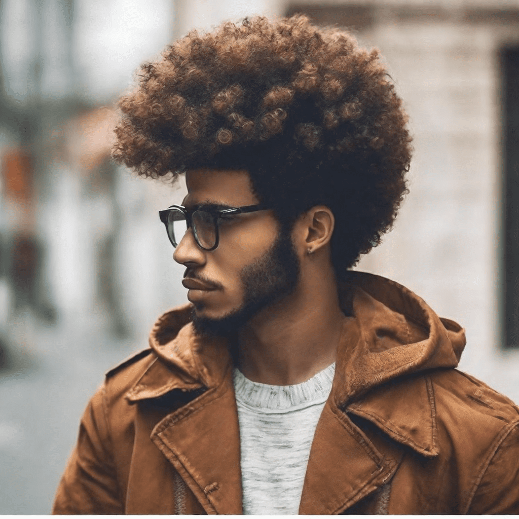 Low Taper Fade Curly Afro