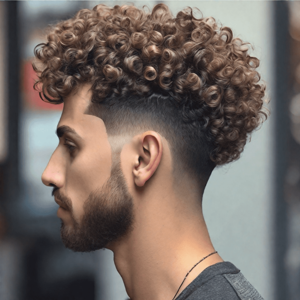 Low Taper Fade Curly Hair