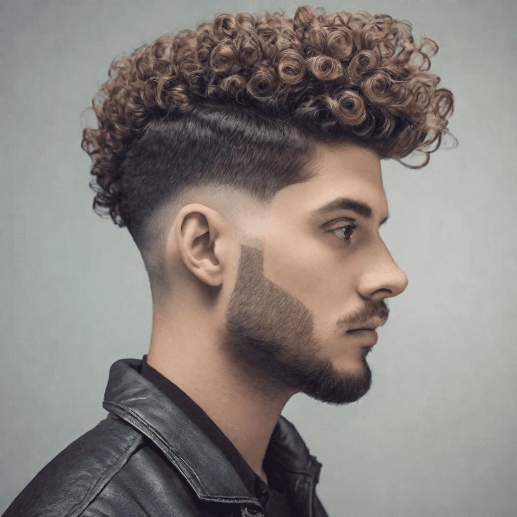 Low Taper Fade Curly Top