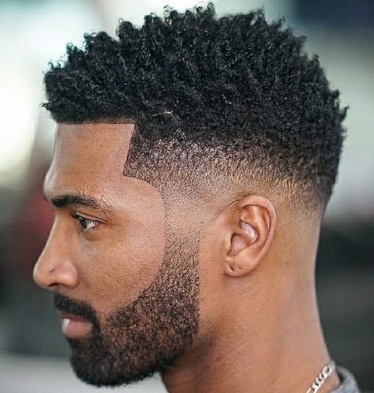 Temp Fade Haircut Black Men