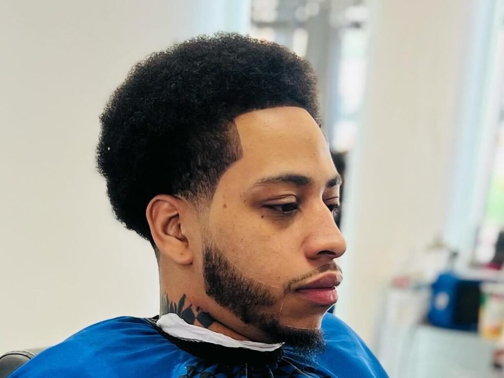 Low Taper Fade Black Male Afro