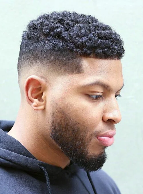 Low Skin Taper Fade Black Male