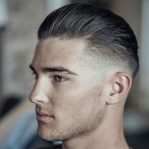 Low Skin Fade Taper Slick Back