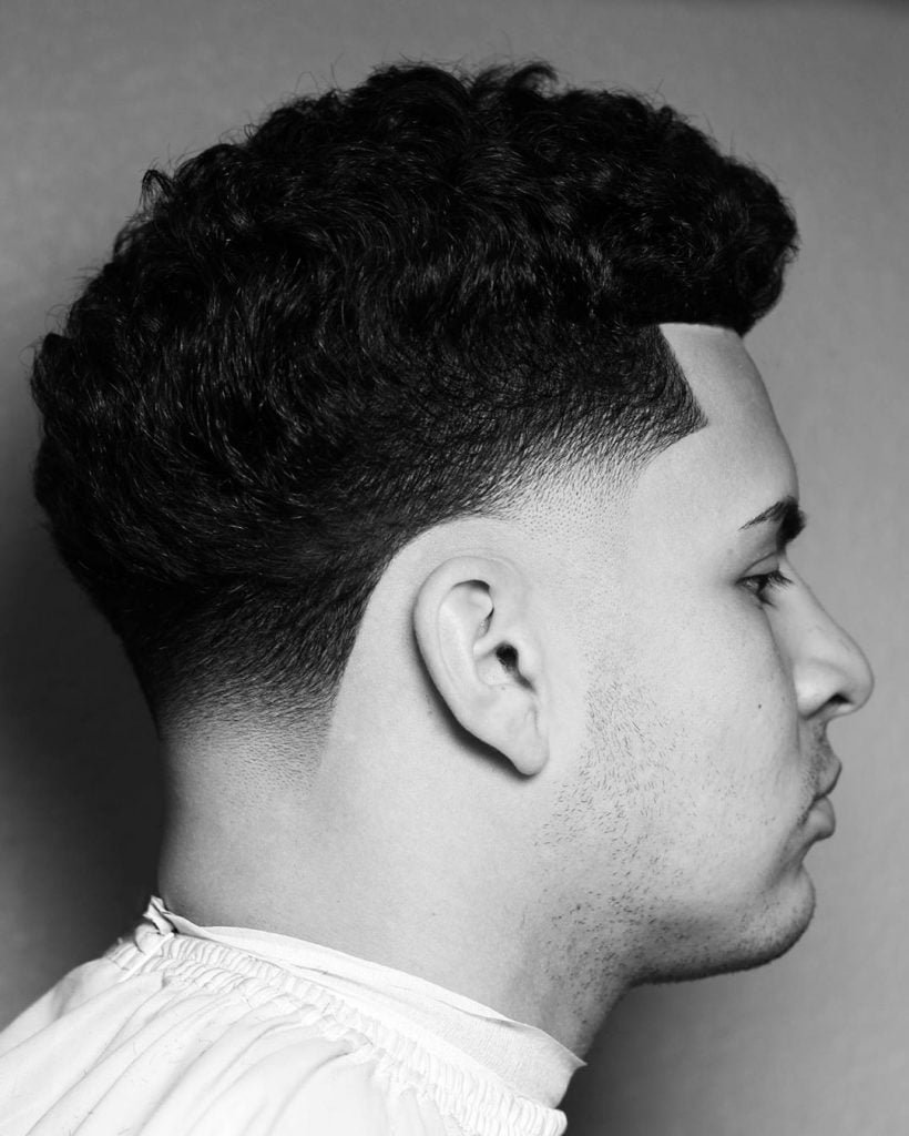 Hispanic Low Taper Fade Curly Top