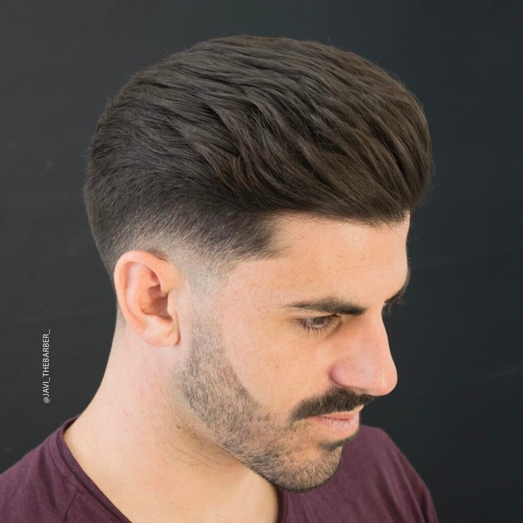 Low Taper Fade Straight Long Hair