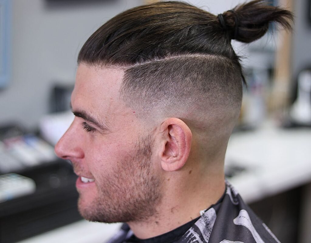 Low Skin Fade Man Bun