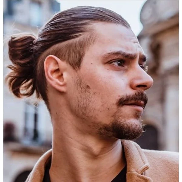 Low Fade Man Bun Haircut