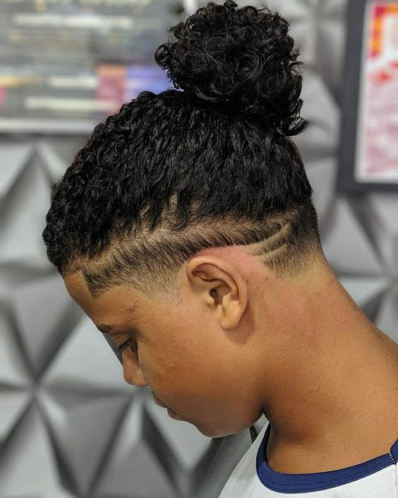 Low Taper Fade Long Hair Black