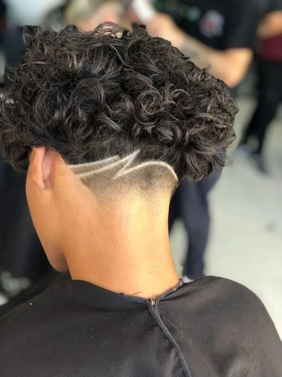 Curly High Top Low Taper Fade Hispanic