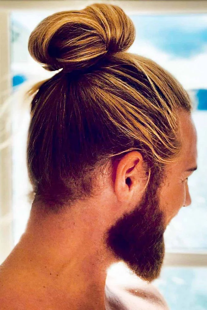 Low Fade Man Bun When Not Tied