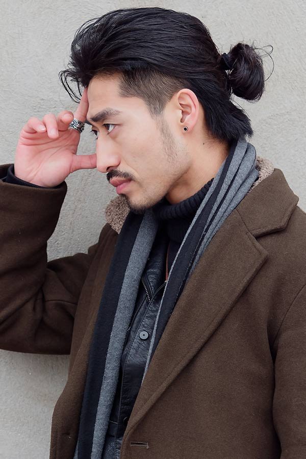 Low Fade Man Bun When Not Tied