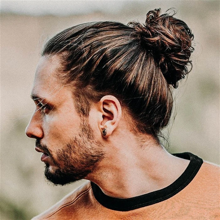 Man Bun Taper Fade Low Tape Up