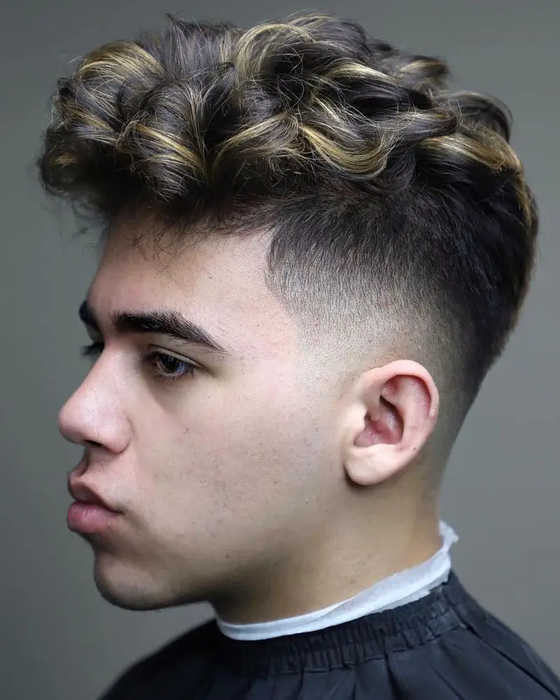 Hispanic Low Taper Fade Curly Hair