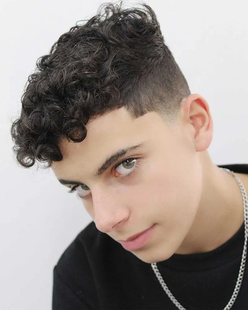 Hispanic Low Taper Fade Curly Hair